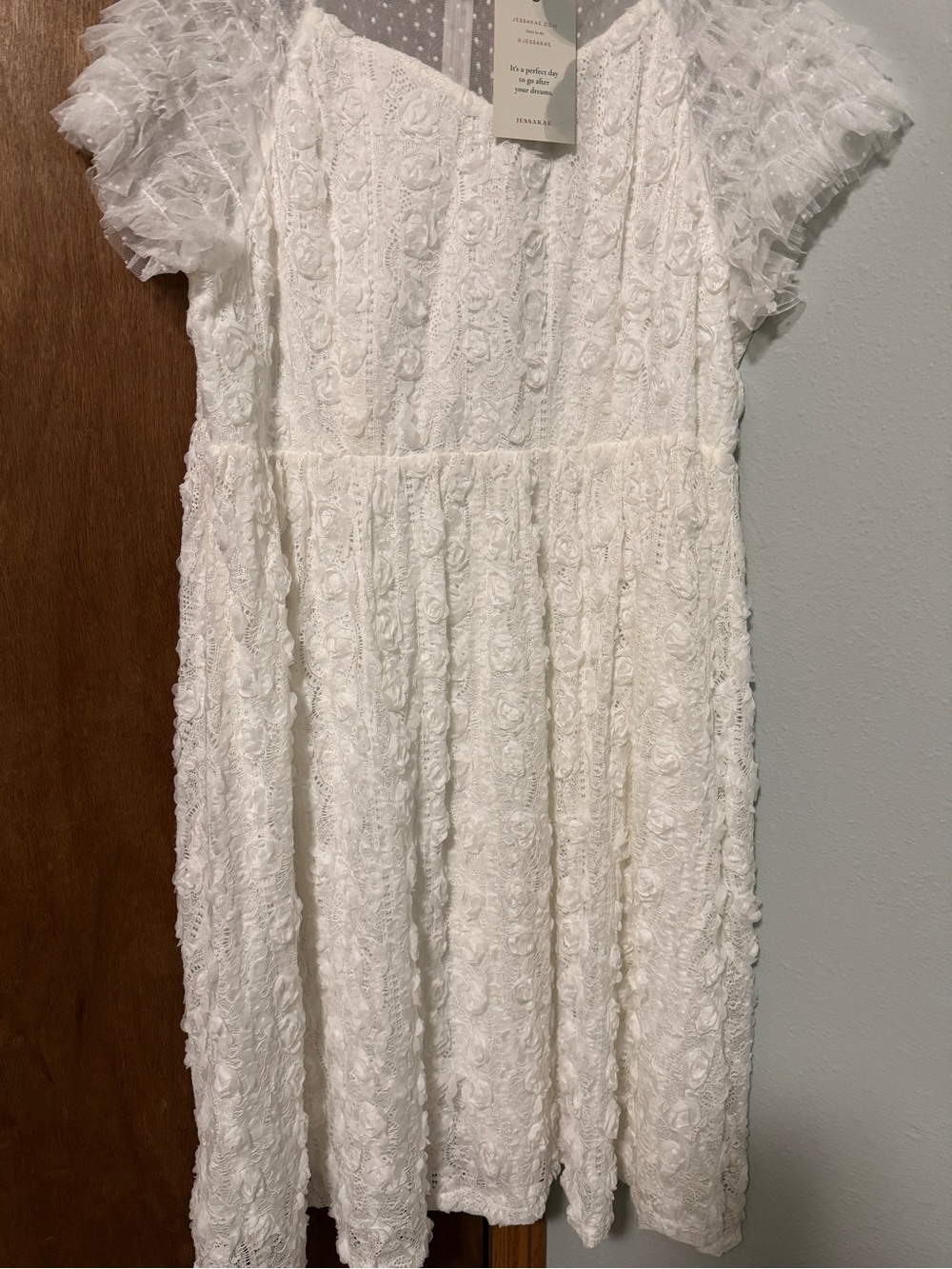 White Floral Texture Dress